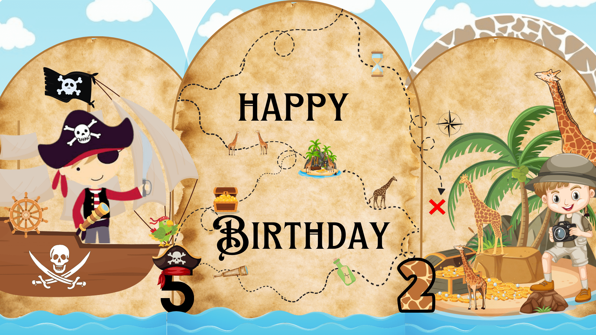 FIESTA PIRATAS Y JIRAFAS